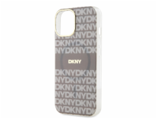 DKNY DKHMP15SHRHSEE iPhone 15 / 14 / 13 6.1 béžový/béžový pevný obal IML Mono &amp; Stripe MagSafe