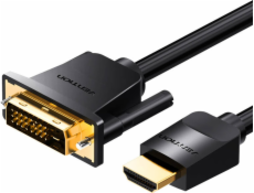 Kábel HDMI do DVI (24+1) Vention ABFBH 2m, 4K 60Hz/1080P 60Hz (Czarny)