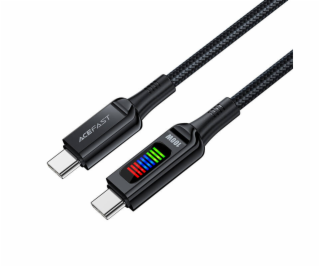 USB-C do USB-C cable Acefast C7-03 1.2m, s displejom (black)