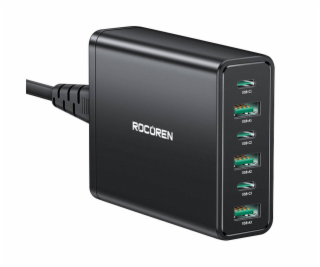 Rocoren Power Charger 3x USB-C, 3x USB-A, 60W (black)