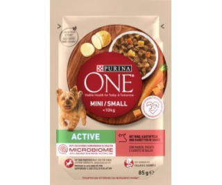 PURINA One Mini/Small Active Beef - vlhké krmivo pre psov...