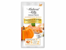 NATURAL KITTY Superfood Blend Chicken with tekvica - maškrta pre mačky - 4 x 12g