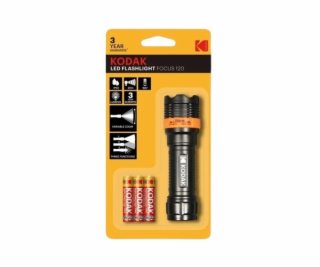 LED svítilna Kodak Focus 120 Flashlight + 3x AAA Extra He...