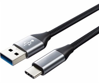 Montis USB-A - USB-C USB kabel 2 m černý (MT048)