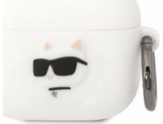 Karl Lagerfeld pouzdro Karl Lagerfeld KLA3RUNCHH kryt Apple AirPods 3 bílá/bílá silikonová hlava Choupette 3D