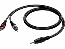 Procab Jack 3,5mm - RCA (Cinch) kabel x2 10m černý (CAB711/10)