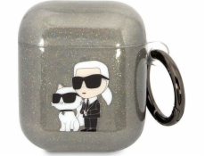 Karl Lagerfeld Karl Lagerfeld KLA2HNKCTGK Airpods 1/2 kryt černo/černý Glitr Karl&Choupette