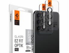 Spigen Glass EZ Fit Optik Pro 2 Pack, černá - Samsung Galaxy S23/S23+