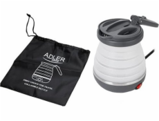 Adler AD 1370UK Silikonová konvice 0,6l - turistická - UK zástrčka