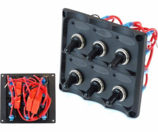 TurboWorks_F Switch Panel 12V SPST/ON-OFFx6, 3B 15A IP68