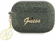 Guess pouzdro GUAP2GLGSHA kryt Apple AirPods Pro 2 zelený/khaki Glitter Flake 4G Charm