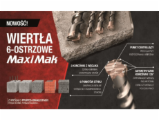 Makita vrtačka SDS MAX DRILL 16x 200x 340mm MAXI MAK 6-BLADE