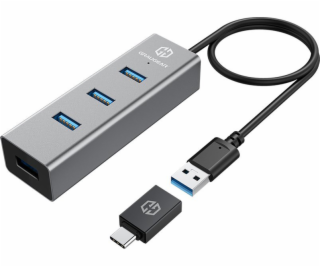 Graugear USB HUB GRAUGEAR USB-HUB 4x USB 3.0 porty typu A...