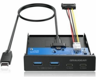 Graugear GG 18045 USB 3.1, 4 porty Bay Hub, 2 x USB a, 1 ...