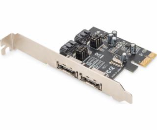 Digitus SATA III PCI Express řadič 2x SATA 2x eSATA Low P...