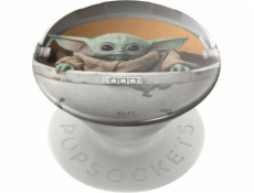 PopSockets PopGrip - Výsuvná základna a držák pro chytré telefony a tablety s vyměnitelným víčkem - Dětská kapsle (Baby Yoda)