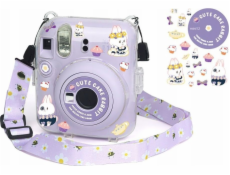 LoveInstant Cover Case Cover for Fujifilm Instax Mini 12 + Stickers / Cute Rabbit