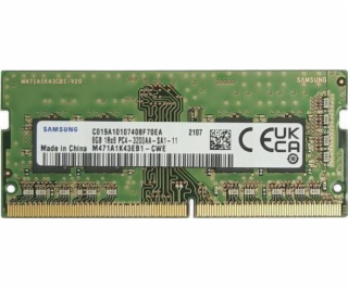 Paměť notebooku Samsung SODIMM, DDR4, 8 GB, 3200 MHz, CL2...