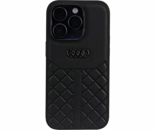 Originální kožený kryt Audi na iPhone 14 Pro 6.1 černo/če...