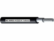 Fotovoltaický kabel // MG Wires // 1x4mm2 0,6/1kV černý H1Z2Z2-K-4mm2 BK 500m cívka