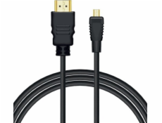 Savio CL-40/M HDMI (M) - kabel micro HDMI (M) s Ethernetem, 2 m, černý