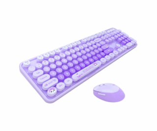 MOFII Sweet New 2.4G Wireless Keyboard + Mouse Set (Purple)