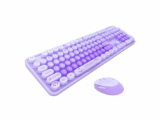 MOFII Sweet New 2.4G Wireless Keyboard + Mouse Set (Purple)