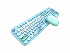 MOFII Lovely 2.4G Wireless Keyboard + Mouse Set (Blue)