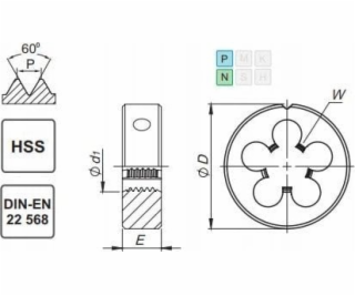 Fanar DIE UNC 1 -8 DIN-22568 (2A) HSS 800