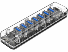 Orico USB HUB Orico Active hub 7*USB-A 5Gbps transparentní