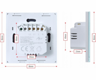 Art SMART SPÍNAČ SVĚTLA ZIGBEE 3.0 dvojitý bílý ART oem