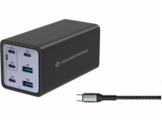 Conceptronická nabíječka CONCEPTRONIC Ladegerät 6Port 200W, 4xUSB-C,2xUSB-A +3-v-1 sw