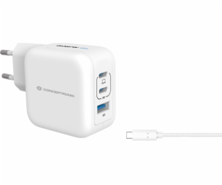 nabíječka CONCEPTRONIC Ladegerät 3Port 67W, 2xUSB-C, 1xUS...