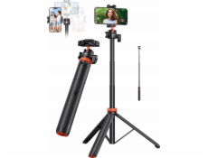 UUrig stativ pro fotoaparát s fotoaparátem telefonu 132 cm 3D hlava + iso noha, integrovaný držák telefonu / Uurig Tp-02