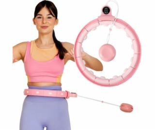 One Fitness Hula hoop se závažím + pult fh02 růžová