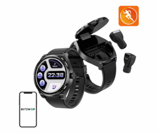 BlitzWolf BW-HW1 smartwatch + TWS headphones (black)