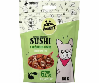 PAN. BANDIT SUSHI s králíkem a rybou - psí pochoutka - 80 g