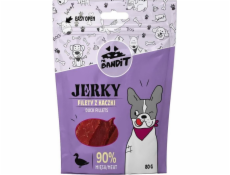 PAN. BANDIT JERKY Kachní filety - pochoutka pro psy - 80 g