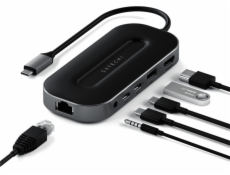 Satechi USB HUB ADAPTÉR USB-C HUB SATECHI TYPE-C SATECHI USB-4 MULTIPORT W 2.5G ETHERNET (1XHDMI2.1, 1XUSB-A, 2X USB-C, AUDIO 3.5MM, ETHERNET (SPAR GRY)