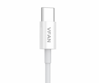 Kábel USB na USB-C VFAN X03, 3A, 1 m (biely)