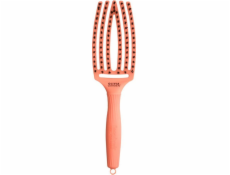 Olivia Garden Finger Brush Medium Blush Coral - Rozčesávací a masážní kartáč s kančími štětinami