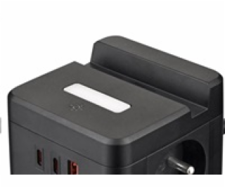 Viking síťový adaptér YC23H, 2x 230 V, 1x USB-A, 2x USB-C...