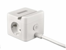 Viking síťový adaptér YC23H, 2x 230 V, 1x USB-A, 2x USB-C, dotykové světlo, funkce stojánku, bílá