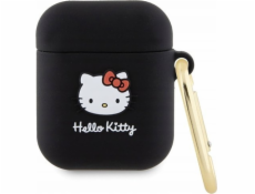 Sourcing Hello Kitty HKA23DKHSK Airpods 1/2 kryt černý/černý Silikonová 3D Kitty hlava