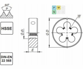 Fanar DIE M18x1,5 DIN-22568 (6g) HSSE INOX