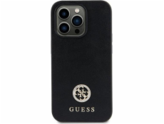 Guess  GUHCP15SPS4DGPK iPhone 15 6.1 černo/černé pevné pouzdro Strass Metal Logo