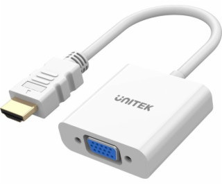 UNITEK ADAPTER HDMI - VGA, FULLHD 60HZ, WHT, M/F