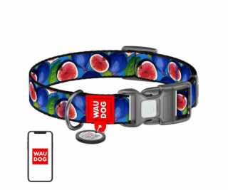 Waudog  Fig  nylon dog collar with QR code, size M