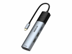 HUB 5in1 MOKiN USB-C PD 3.0 100W (silver)