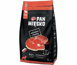 PAN MIĘSKO Beef with goat XS - suché krmivo pro psy - 3kg